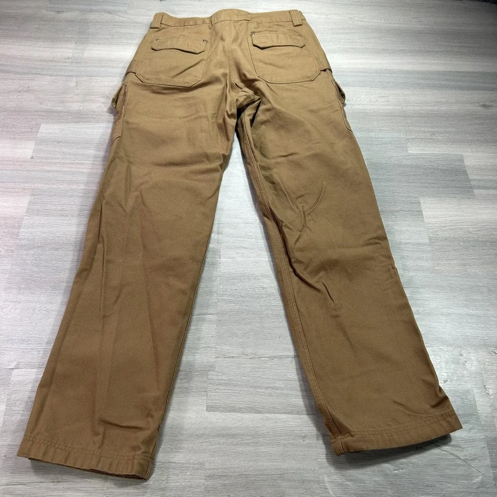 Duluth Trading Co Pants Mens 36x36 Brown Canvas Cargo Straight Leg Workwear